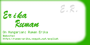 erika ruman business card
